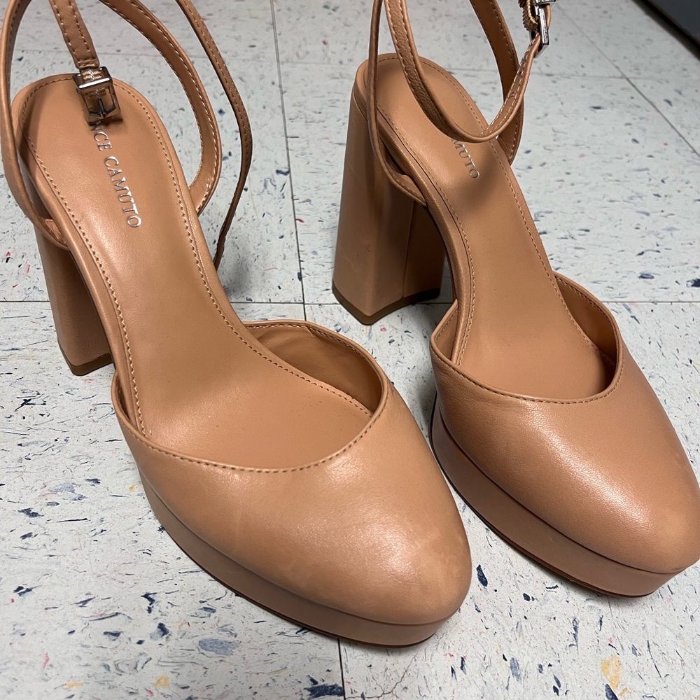 Vince Camuto Nude Platform Sandals